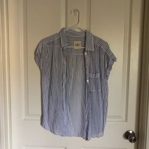 American Eagle button down pinstripe top